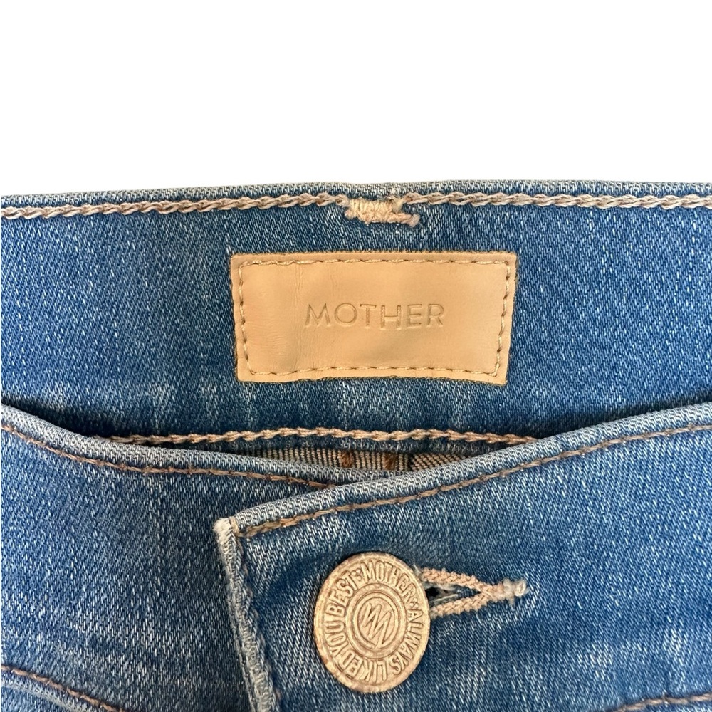 MOTHER Light Blue Cropped Ankle Jeans - Picture 6 of 11